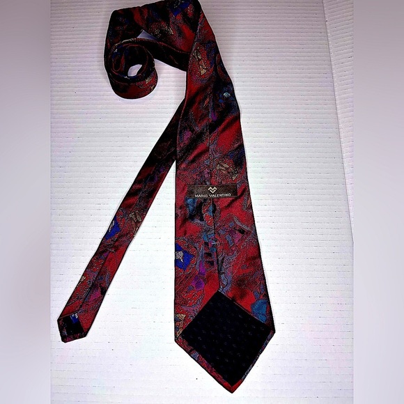 COPY - Mario Valentino Italian Silk Tie - Picture 2 of 4